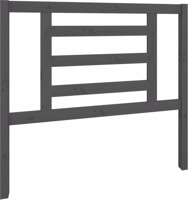 Berkfield Home Grey Rustic Solid Pine Wood Bed Headboard W: 106 cm, D: 4 cm, H: 100 cm – 1
