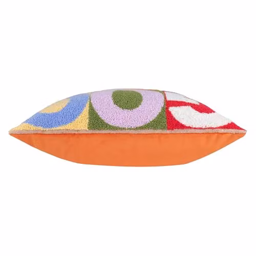 Riva Home Good Times Multicolour Slogan Tufted Micro Bouclé Decorative Cushion, W/D/H: 43 x 43 x 43 cm – 2