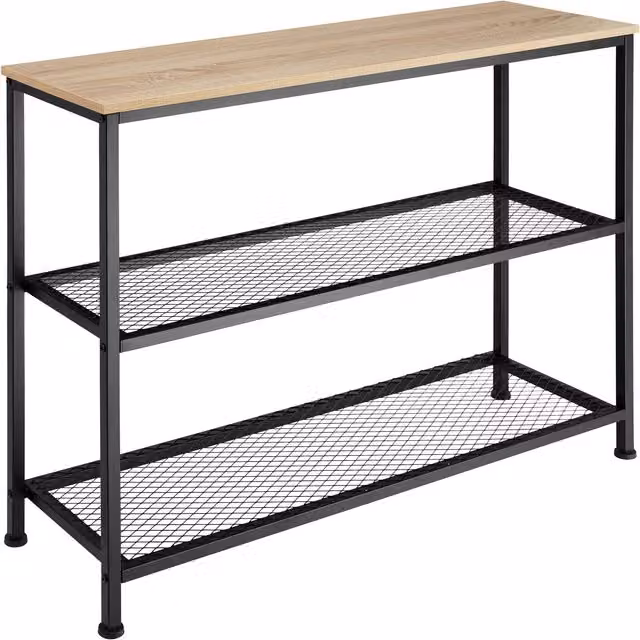 Tectake Bristol Industrial Side Table in Oak Sonoma and Brown Wood