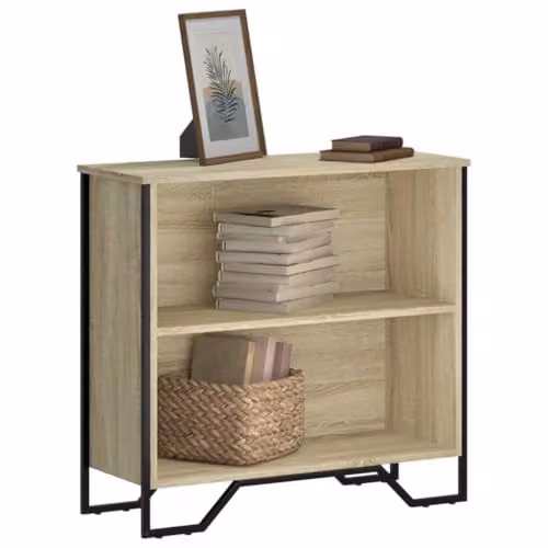 vidaXL Modern Bookcase in Brown Sonoma Oak, W/D/H: 80 x 31 x 74.5 cm – 3