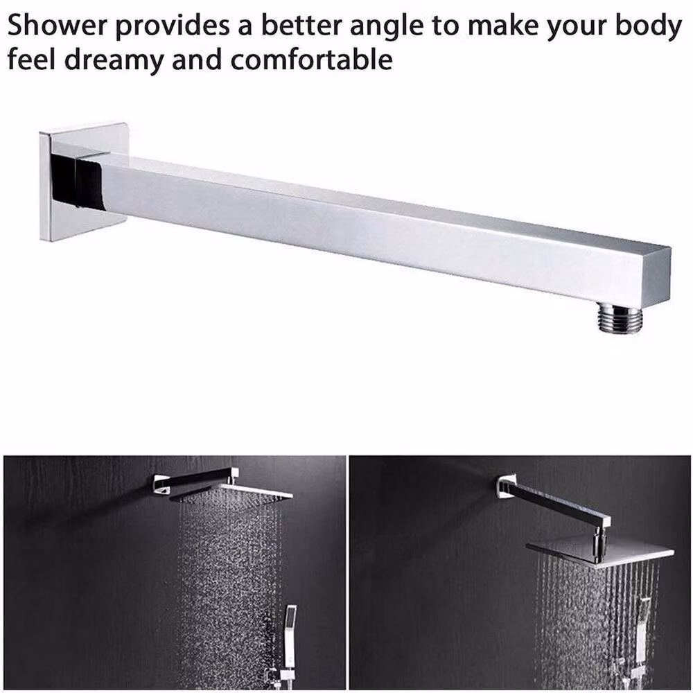 KORVIXA Stainless Steel Wall Mounted Shower Arm in Silver – 2