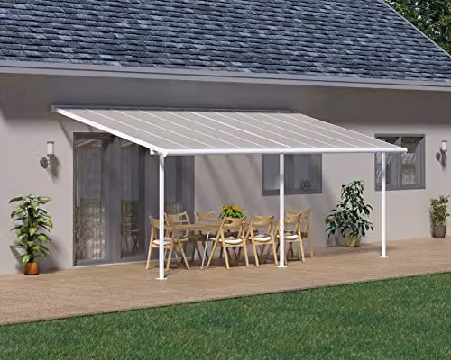 Palram Sierra White Transparent Patio Cover