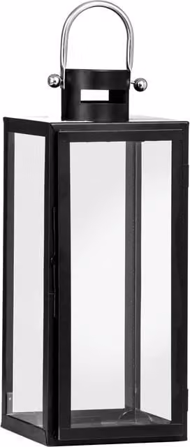 Orsina Classic Black Metal and Glass Tabletop Lantern – 1