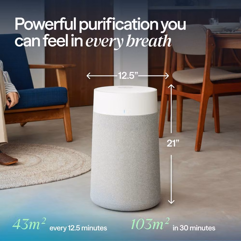 Blueair Blue Max 3450i Air Purifier in Grey with HEPA and App Control – 3