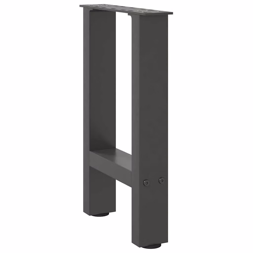Berkfield Home Steel Coffee Table Legs in Anthracite Black, 2 Pieces, W/D/H: 28 x 28 x 42-43 cm – 3