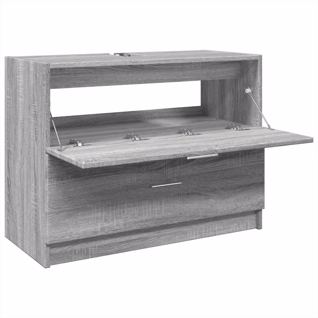Berkfield Home Sink Cabinet in Grey Sonoma, W/D/H: 78 x 37 x 59 cm – 2