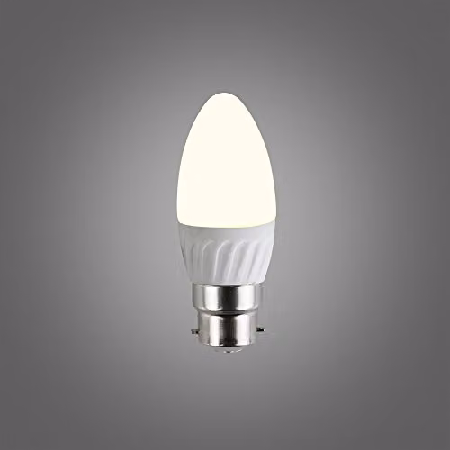 MiniSun Pack of 10 4W High Power LED B22 Candle Bulbs, 40W Equivalent, Frosted Opal, 3000K Warm White – 2