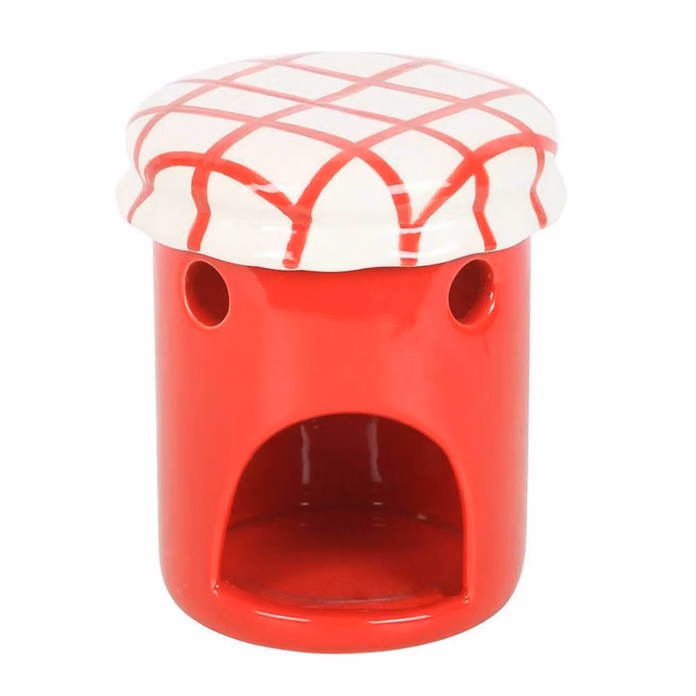 Something Different Cherry Jam Jar Ceramic Oil Burner in Red – 2