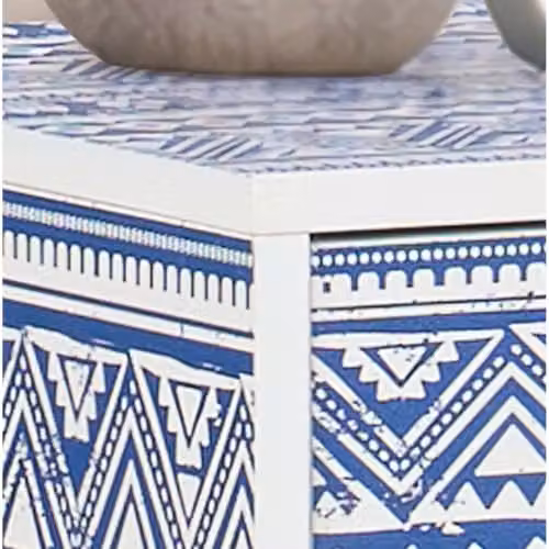 Birlea Santorini 3 Drawer Bedside Cabinet in Shabby Chic Blue and White – 6