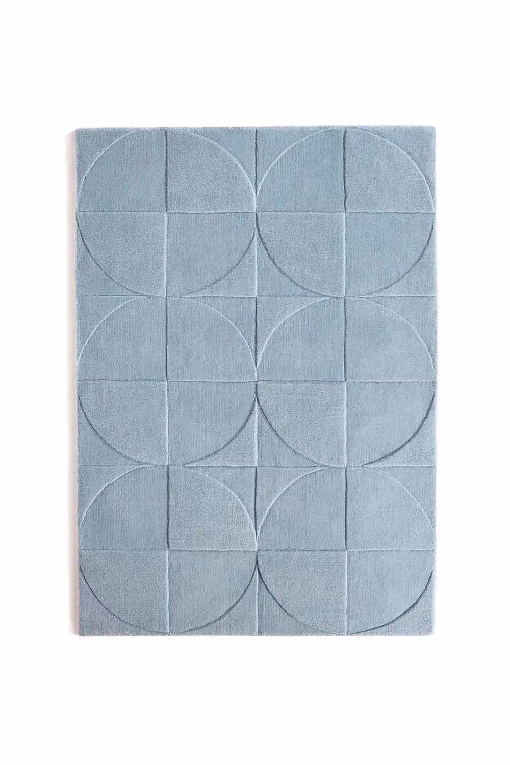e-Rugs Penny Geometric Modern Wool Rug in Blue, W: 120 cm, L: 170 cm – 2