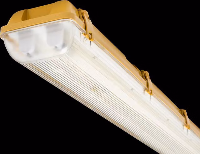 Netlighting 5ft Twin HF Non-Corrosive Fluorescent Fitting IP65 in Yellow – 2