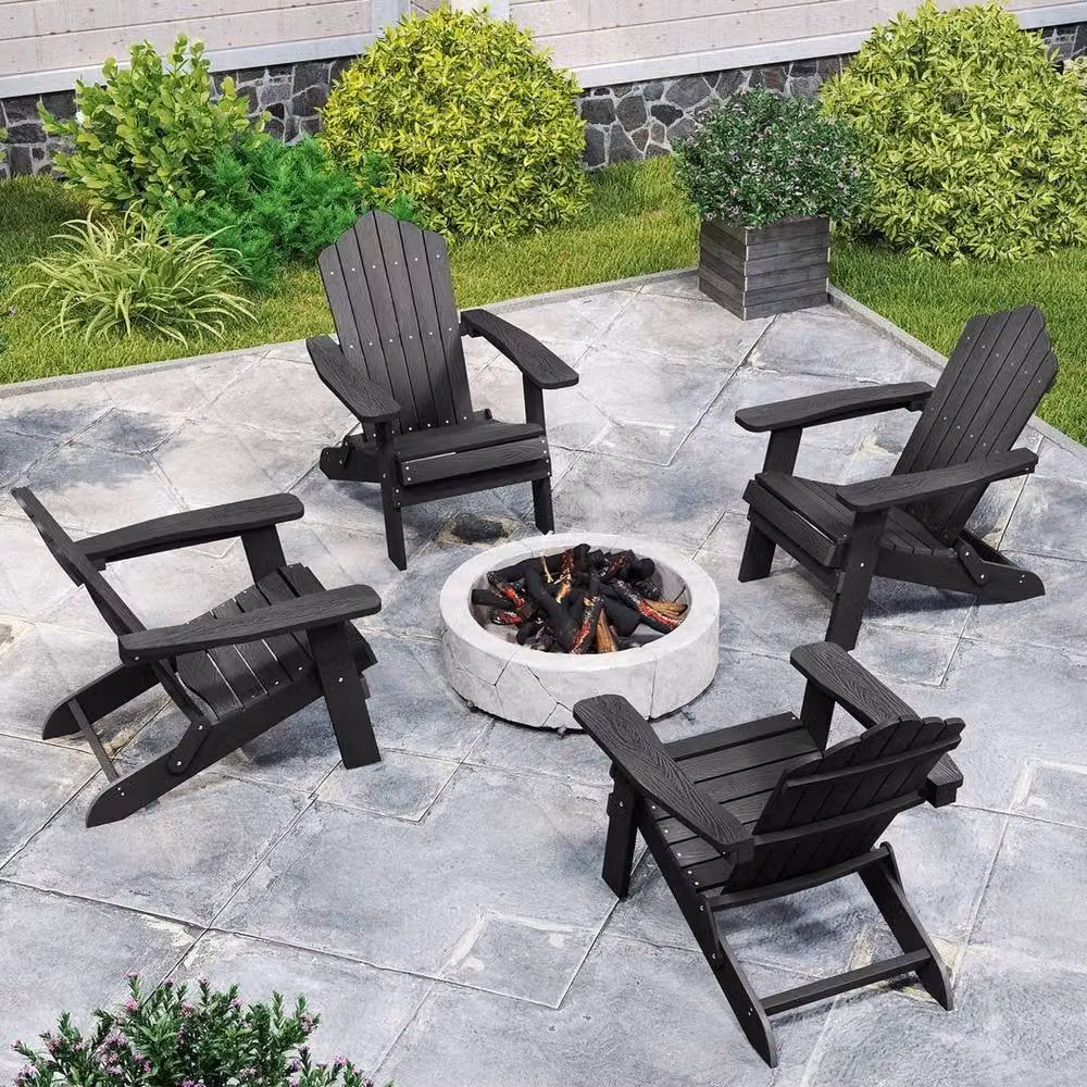 NESTLUNE Oversized Patio Chair with Wide Armrests in Black – 6