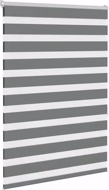 Berkfield Home Elegant Zebra Blind in Dark Grey, W: 105 cm, H: 150 cm
