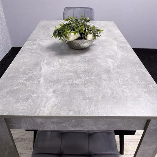 KOSY KOALA Grey Wooden Dining Set with Rectangular Table, 2 Chairs and Bench – 3