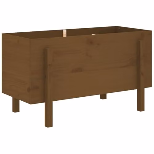 vidaXL Wooden Raised Bed in Honey Brown, W: 101 cm, D: 50 cm, H: 57 cm – 1