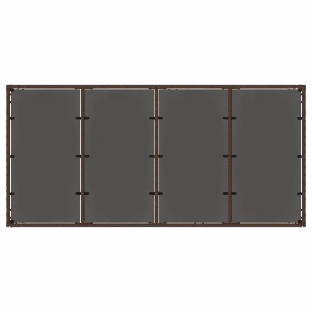 Berkfield Home Brown Poly Rattan Extendable Garden Table with Glass Top W/D/H: 190 x 90 x 75 cm – 3