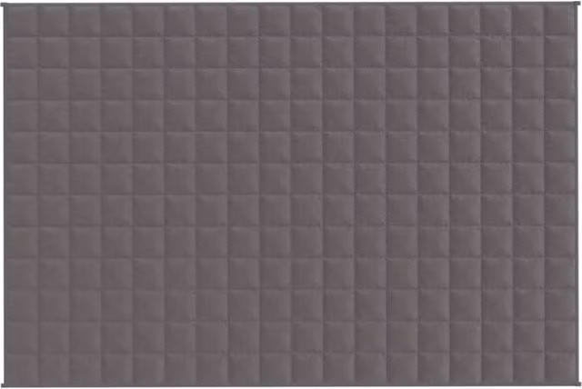 Berkfield Home Grey Weighted Blanket with Glass Beads, W: 122 cm, D: 183 cm, 9 kg