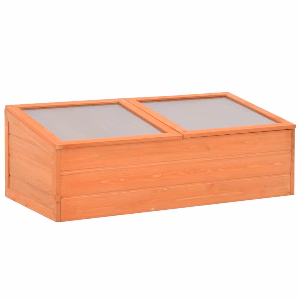 Berkfield Home Wooden Freestanding Greenhouse in Brown, W/D/H: 100 x 50 x 34 cm – 2