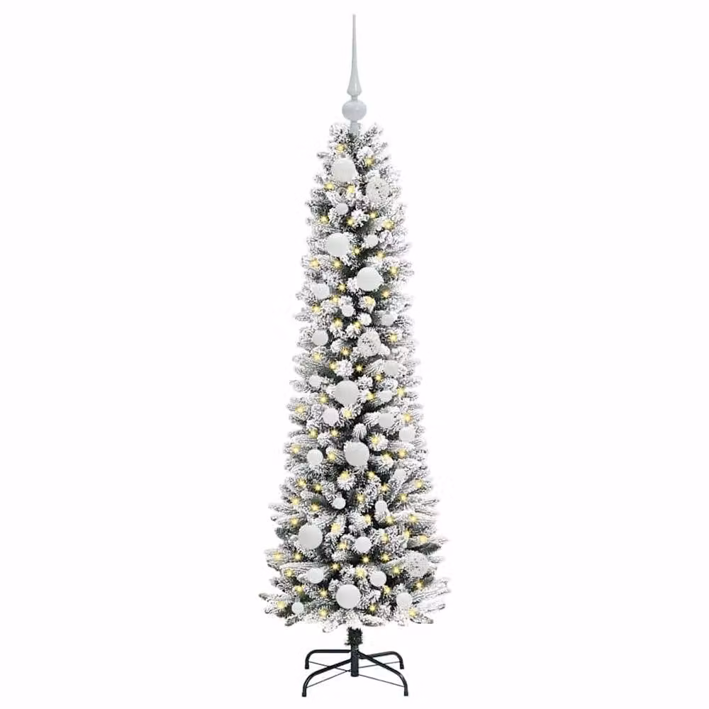 Berkfield Home Artificial Christmas Tree with 150 LEDs in Green, White and Black, Height: 120 cm – 3