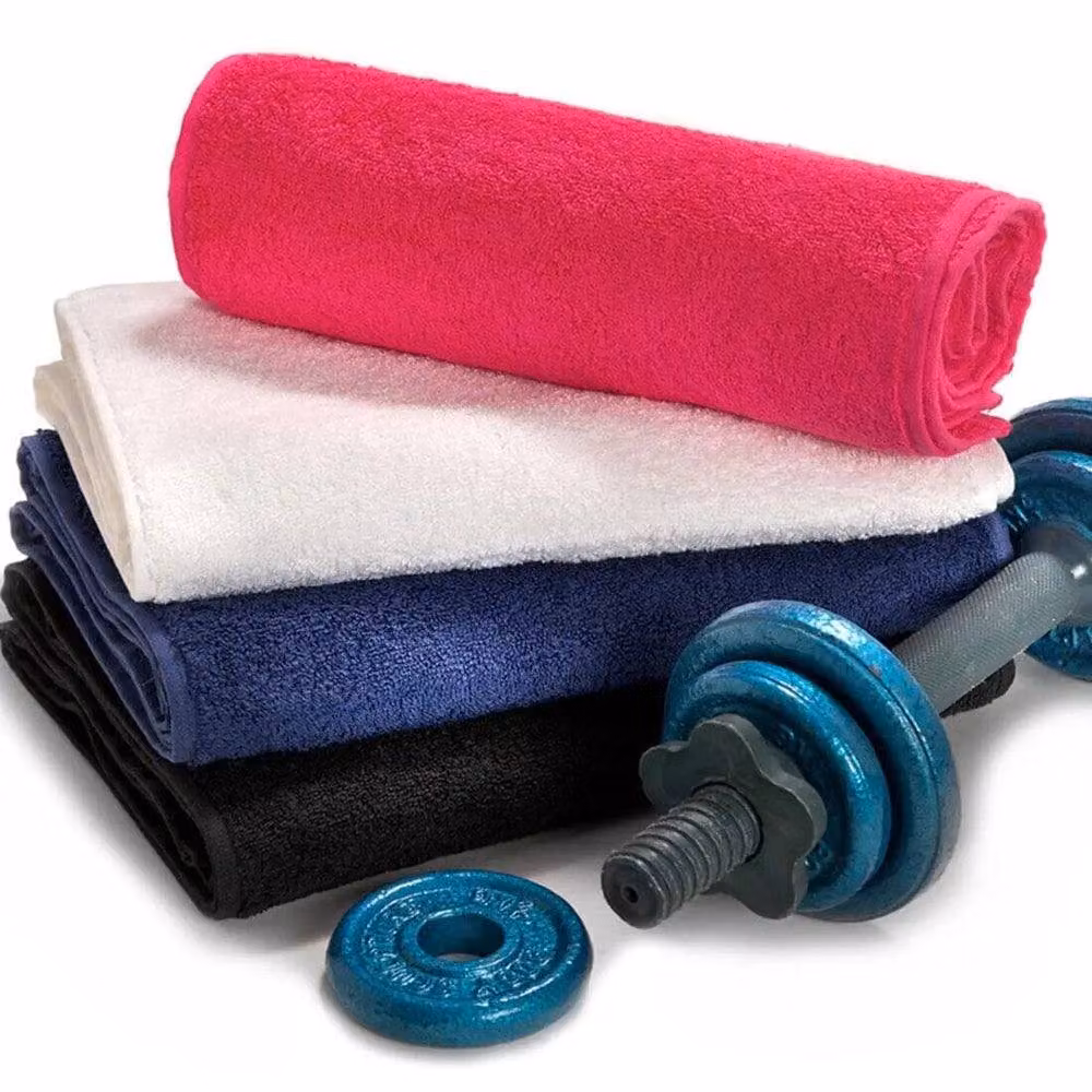 aztex Personalised White Cotton Terry Gym Towel, W/D/H: 30 x 90 x 30 cm – 4