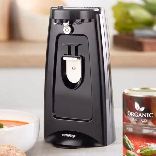 Tower 3 in 1 Multi Opener and Knife Sharpener in Black