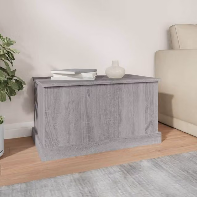 Berkfield Home Grey Sonoma Storage Box in Engineered Wood W/D/H: 70 x 40 x 38 cm