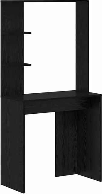 Berkfield Home Black Oak Computer Desk in Black Oak Solid Wood and MDF