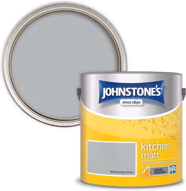 Johnstone's Kitchen Grease Resisting Matt Paint in Grey
