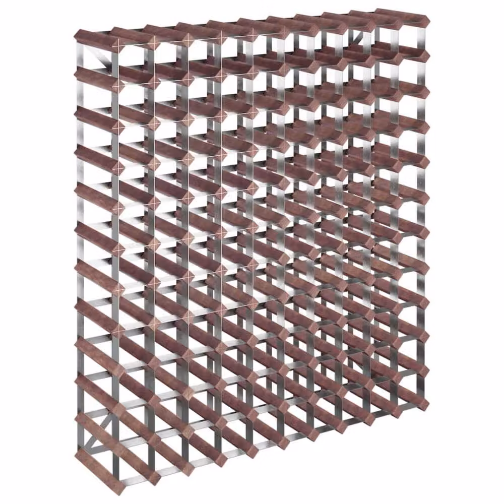 Berkfield Home Rustic Brown Solid Pine Freestanding Wine Rack for 120 Bottles – 2