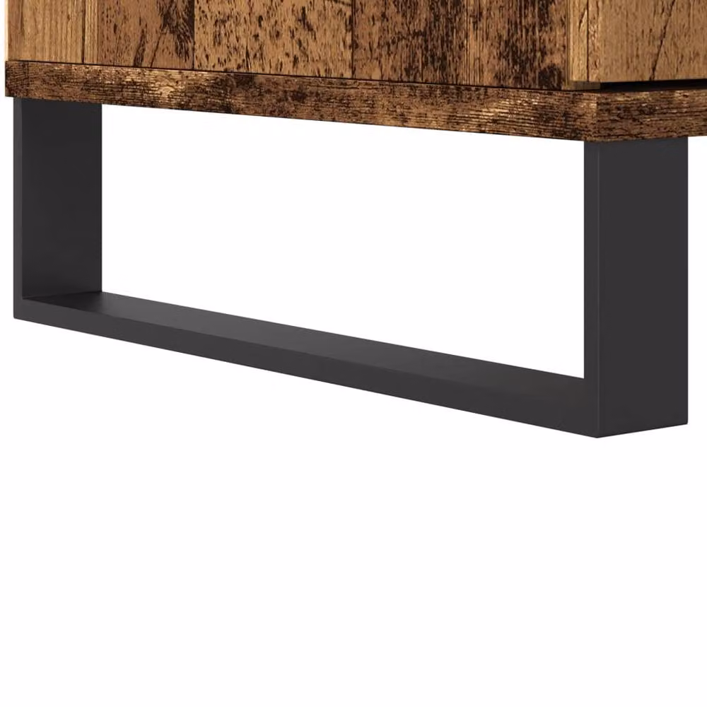 Berkfield Home Old Wood Highboard in Brown, W/D/H: 60 x 36 x 110 cm – 5