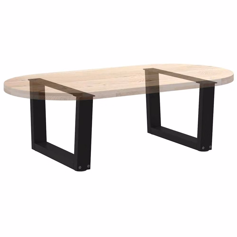 Berkfield Home Modern V-Shape Dining Table Legs, 2 Pieces, Black Steel, H: 50 cm, W: 30-31.3 cm – 5