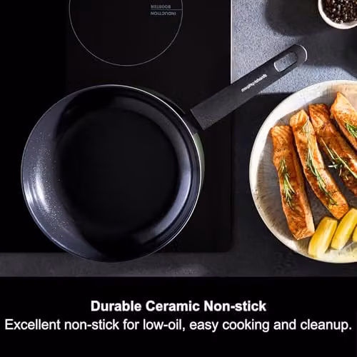 Morphy Richards Green Ceramic Non Stick Aluminium Frying Pan, 28cm – 2