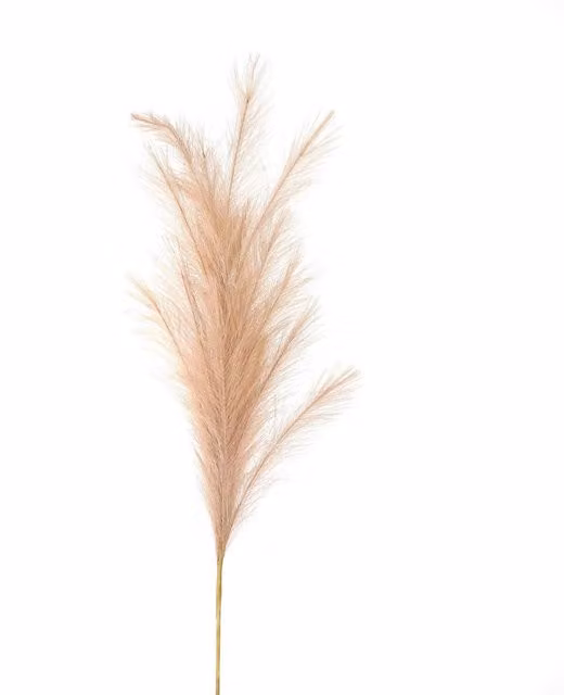 KDMK Large Faux Pampas Grass Stem Botanical Boho Decor in Blue and Beige