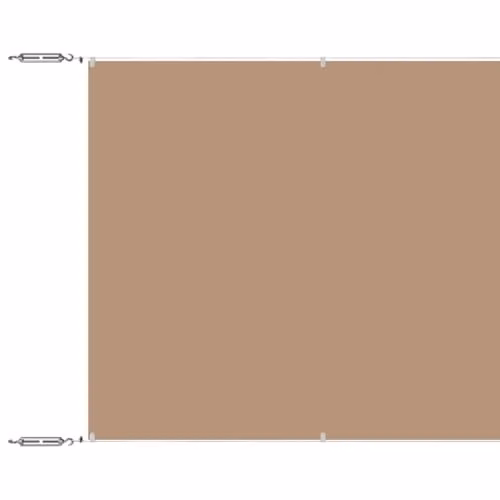 vidaXL Vertical Awning in Taupe Beige Oxford Polyester Fabric, W: 60 cm, L: 1200 cm