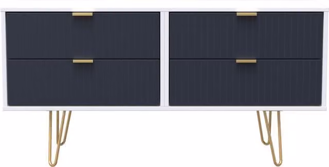 2 U Bexley 4 Drawer Bed Box in Dark Blue and Gold – 1