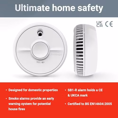 FireAngel Twin Pack White Battery Powered Optical Smoke Alarms – 3