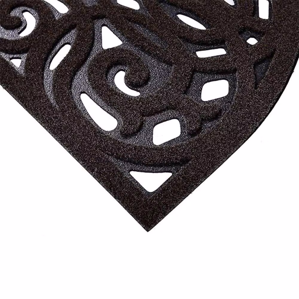 Nicoman Semicircular Outdoor Doormat in Brown, W/D: 75 x 45 cm – 3