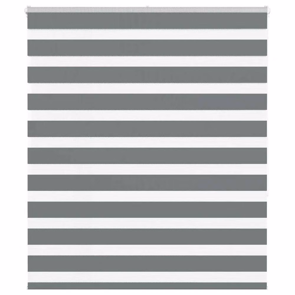 Berkfield Home Zebra Blind in Dark Grey, W: 130 cm, H: 150 cm – 2