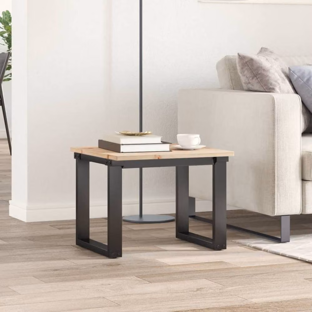 Berkfield Home Square Solid Wood Pine Table Top, Brown, W: 50 cm, D: 50 cm, H: 1.7 cm – 2