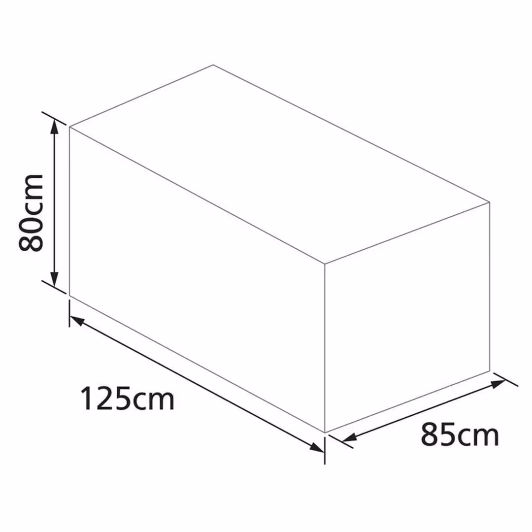 Rowlinsons Rectangular Furniture Cover, Black, W: 85 cm, D: 80 cm, H: 125 cm – 5