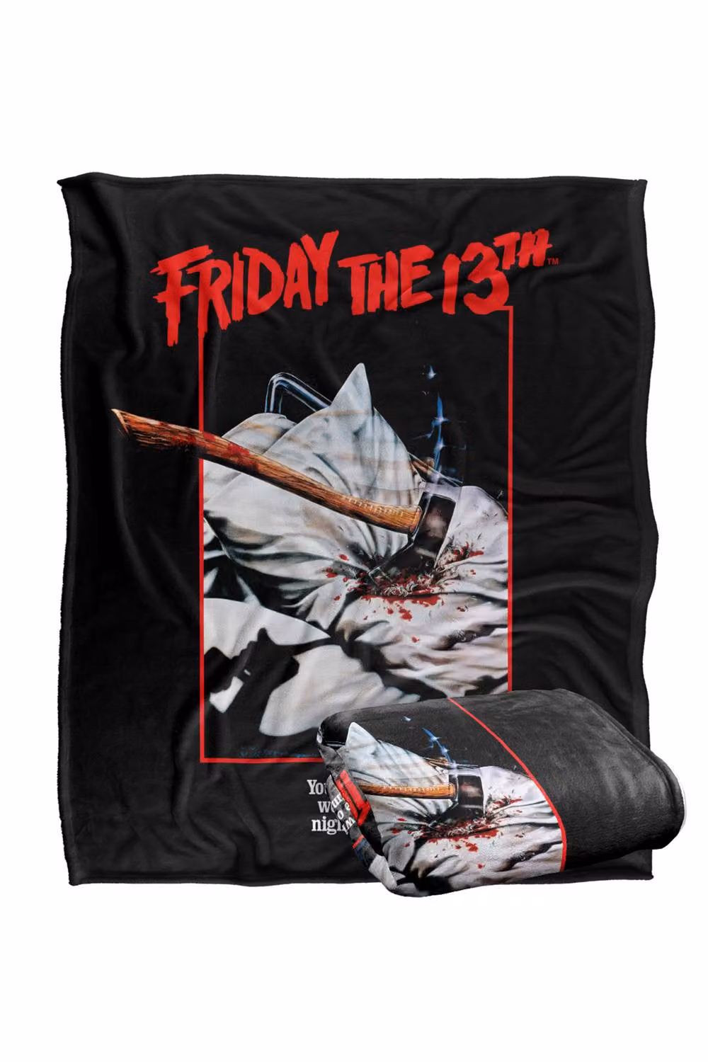 Warner Bros. Friday the 13th Axe Poster Super Soft Polyester Throw Blanket, Multicolour, Extra Large – 2