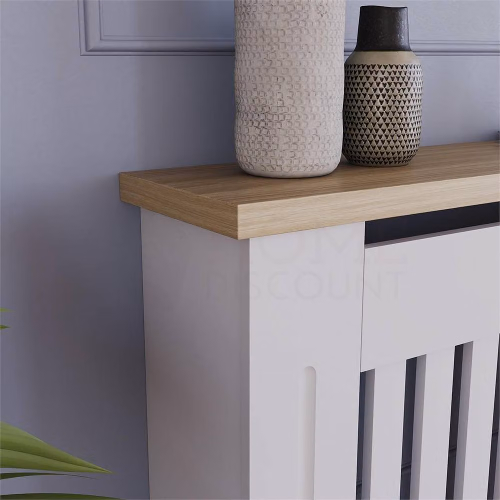 PAWNORA Extra Large Radiator Cover in White Lacquered Wood – 3