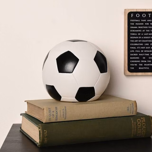 Harvey Makin Hobbies Football Shaped LED USB Table Lamp in Black, White and Multicolour – 1