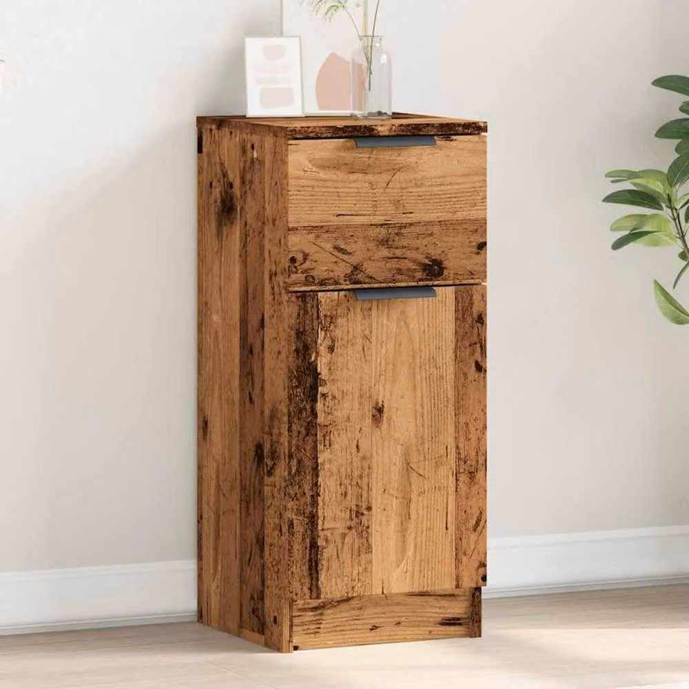 Berkfield Home Old Wood Sideboard in Brown, W/D/H: 30 x 30 x 70 cm – 2
