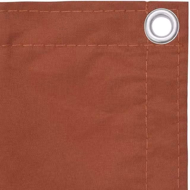 Berkfield Home Modern Balcony Screen in Terracotta Oxford Fabric, W: 75 cm, H: 300 cm