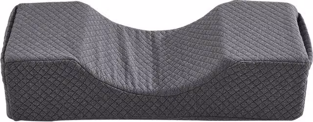 Livingandhome U-shaped Eyelash Extension Pillow with Side Pockets, Grey