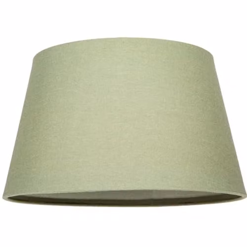 Happy Homewares Classic Cylinder Fabric Drum Lampshade in Green and White