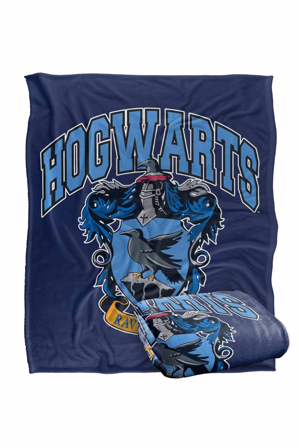 Warner Bros. Harry Potter Hogwarts Ravenclaw Super Soft Fleece Throw Blanket, Blue, W/D/H: 152.4 x 127.0 x 1.0 cm – 6