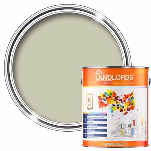 Landlords Paint Anti-Damp and Mould Resistant Matt Paint, Sage Green, 1 l – 1