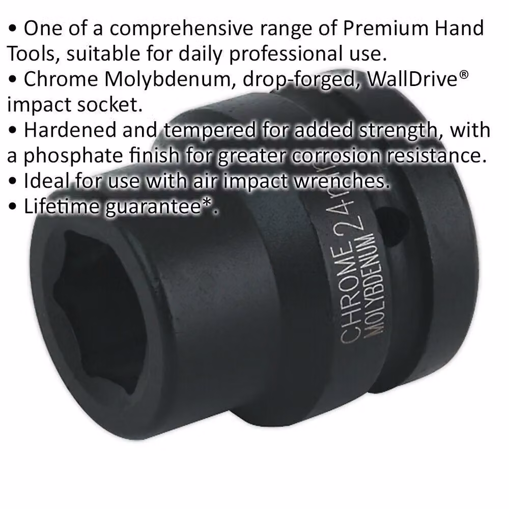 Loops 24mm Forged Chromoly Impact Socket with 1 Inch Square Drive – 2
